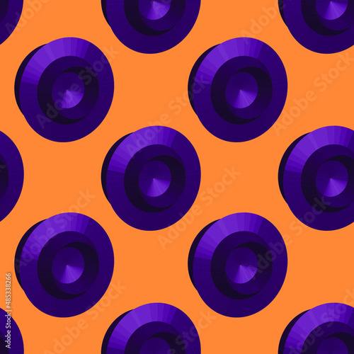 abstract seamless vector pattern. 3d object