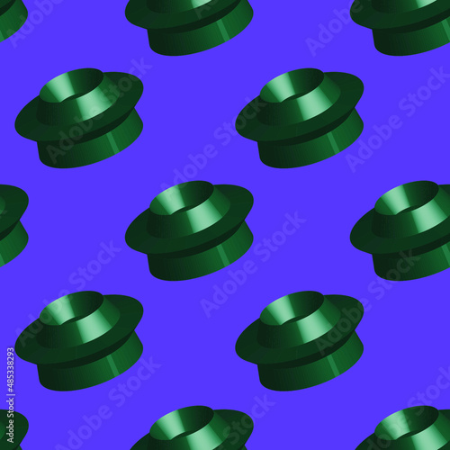 abstract seamless vector pattern. 3d object