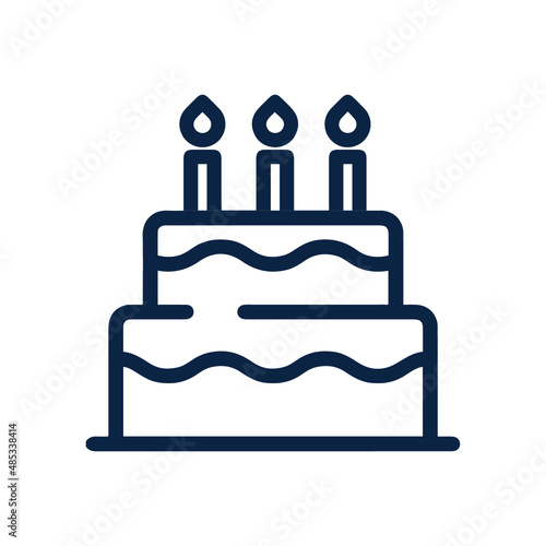 birthday cake or happy birthday icon