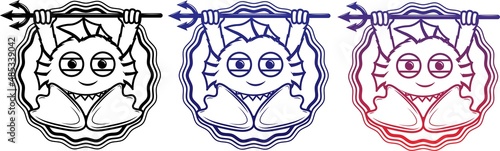 the logo of the sea fairy-tale animal (monster)