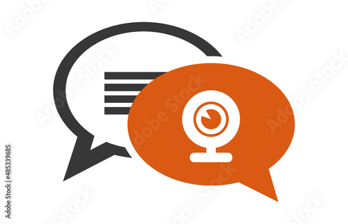 Logo réunion par visioconférence.