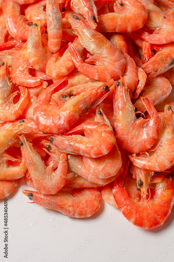 Shrimps background texture. A lot of shrimps. Cooked shrimps. Shrimps background texture. A lot of shrimps. Cooked shrimps.