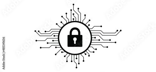 Cyber security icon or pictogram. technology data. For chip and process. Input or output. Hybrid war and warfare, DDoS attack. Cyber war. Hackers and cyber criminals. login and password.