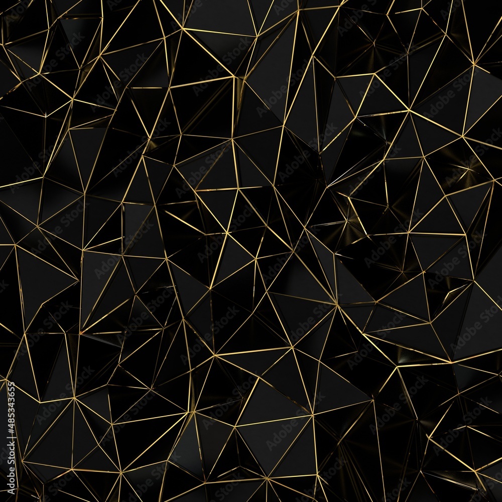 Fototapeta premium Abstract Dynamic Black Background with Various Shape Design. Usable for Background, Wallpaper, Banner, Poster