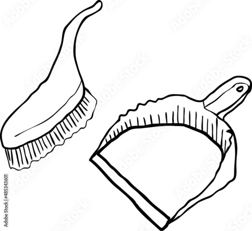 hand brush and dustpan
