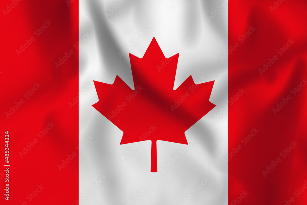 Canada flag background with fabric texture Canada flag background with fabric texture