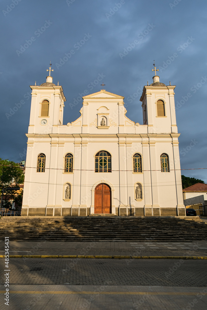 Sao Luis de Tolosa Church at the main square of the historic center in Sao Luiz do Paraitinga - Sao Paulo state, Brazil