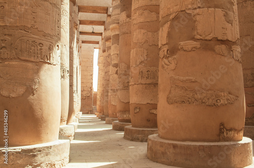 The Karnak Temple Complex, commonly known as Karnak, comprises a vast mix of decayed temples, pylons, chapels, and other buildings near Luxor, Egypt photo