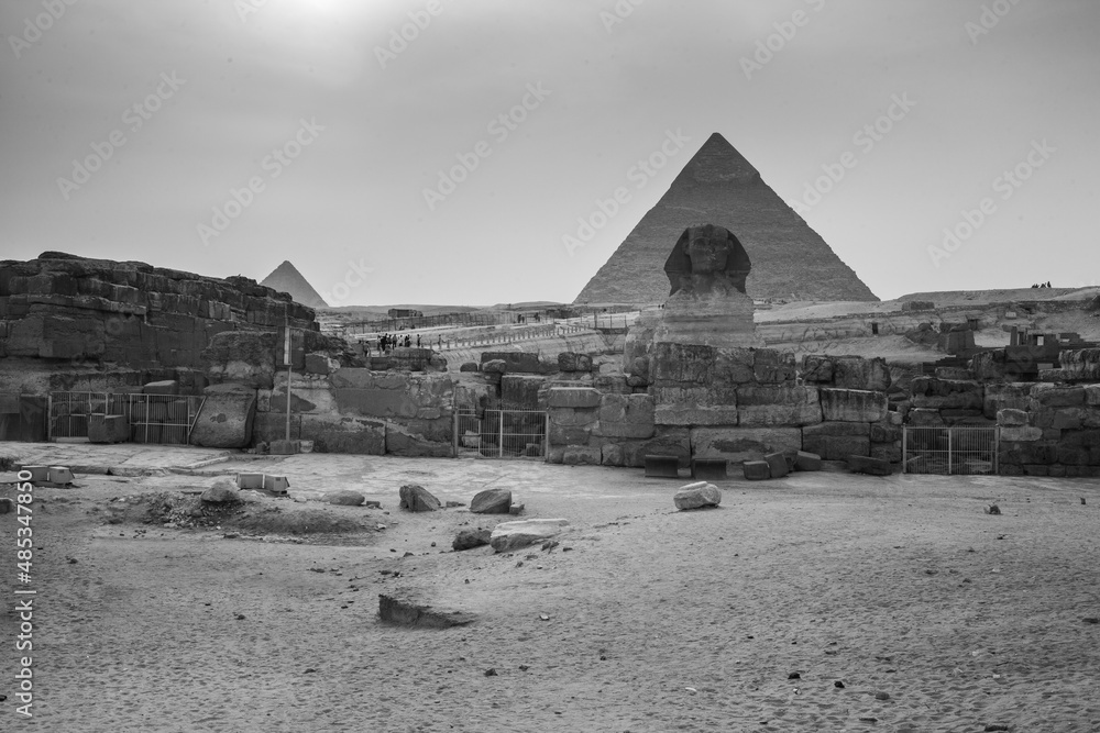 The Great Sphinx of Giza, commonly referred to as the Sphinx of Giza