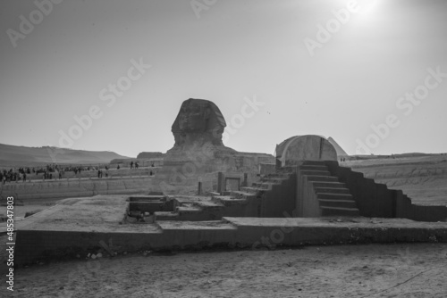 The Great Sphinx of Giza  commonly referred to as the Sphinx of Giza  Great Sphinx or just the Sphinx  is a limestone statue of a reclining sphinx  a mythical creature