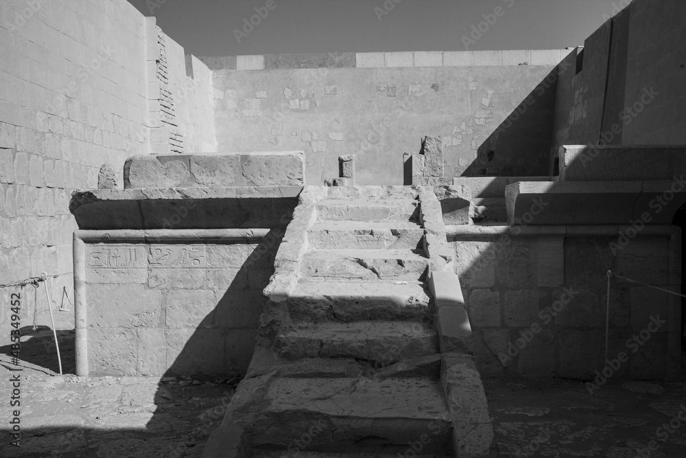 The Temple of Hatshepsut is a mortuary temple built during the reign of Pharaoh Hatshepsut of the Eighteenth Dynasty of Egypt. Located opposite the city of Luxor, it is considered to be a masterpiece The Temple of Hatshepsut is a mortuary temple built during the reign of Pharaoh Hatshepsut of the Eighteenth Dynasty of Egypt. Located opposite the city of Luxor, it is considered to be a masterpiece