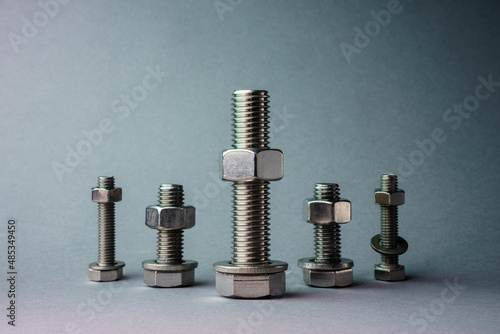 Set of screws of different types, allen, grade 5, hexagonal millimeter, eye bolts, washers, dowel, car screw, clamps