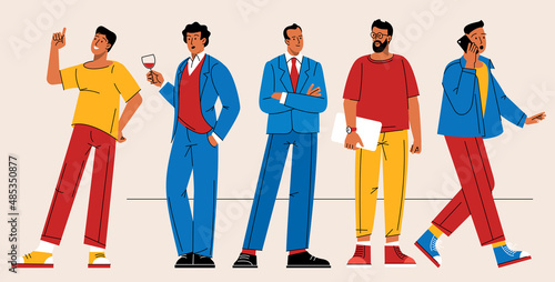 Men character design collection