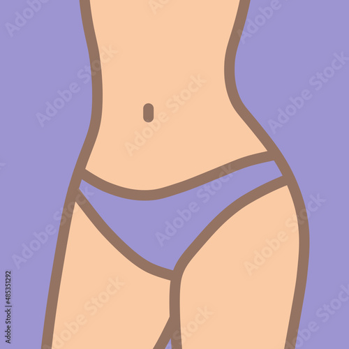 female body in panties