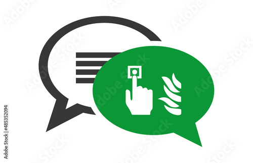 Logo alarme d'incendie.