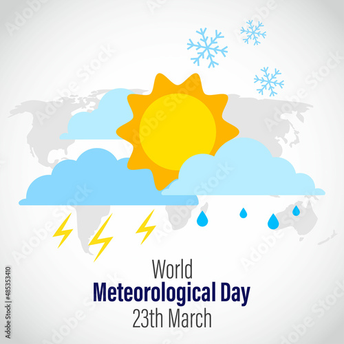Vector illustration of World Meteorological Day