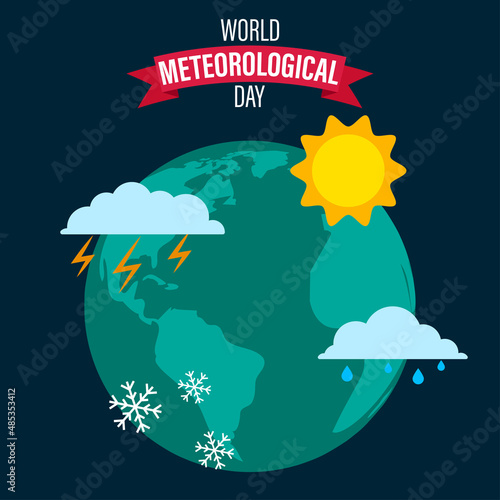 Vector illustration of World Meteorological Day