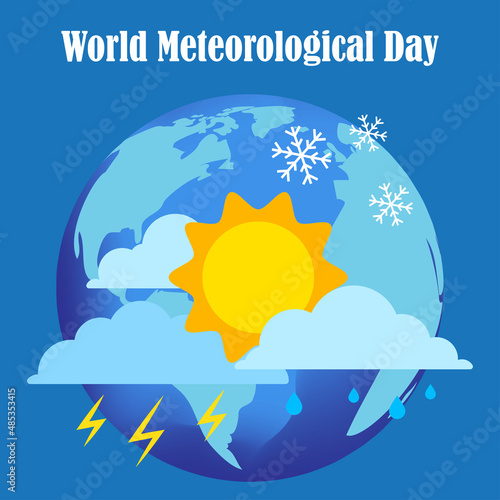 Vector illustration of World Meteorological Day