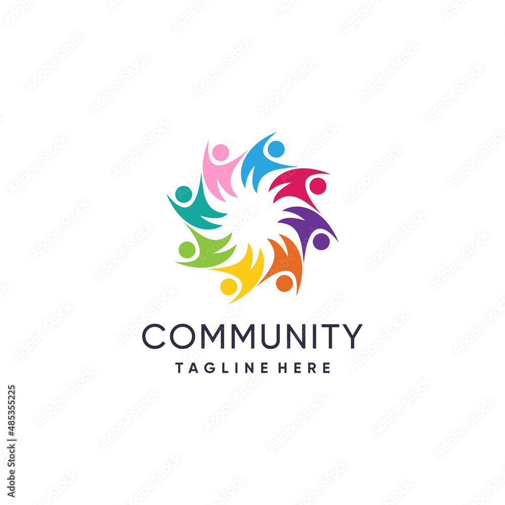 Community logo design vector Premium Vector Community logo design vector Premium Vector