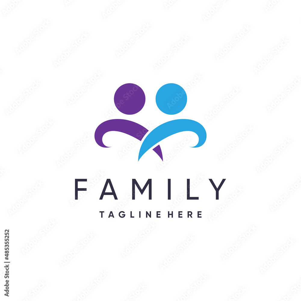 Family logo design with modern style Premium Vector Family logo design with modern style Premium Vector