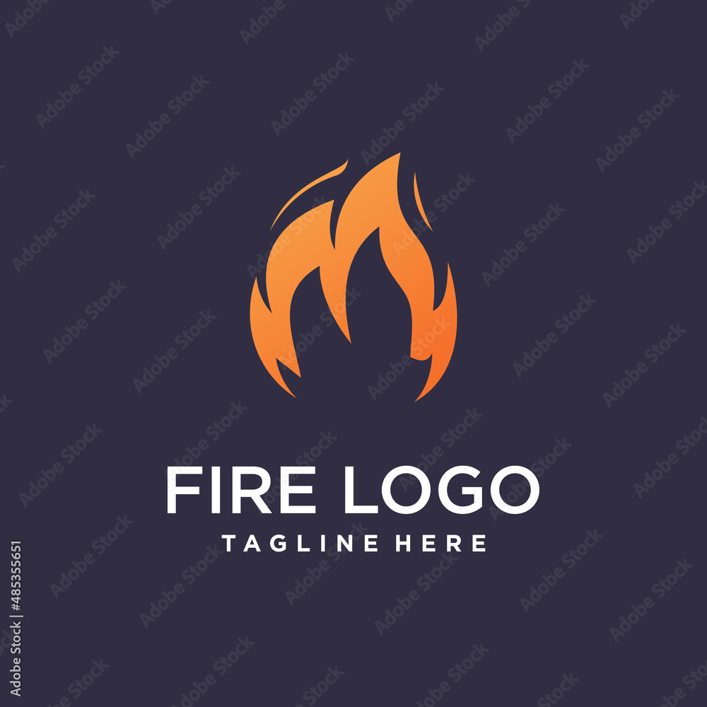Fire logo design with creative abstract concept Premium Vector Fire logo design with creative abstract concept Premium Vector
