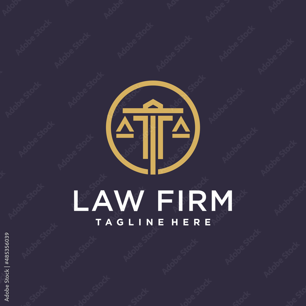Law logo design with simple and fresh concept Premium Vector Law logo design with simple and fresh concept Premium Vector