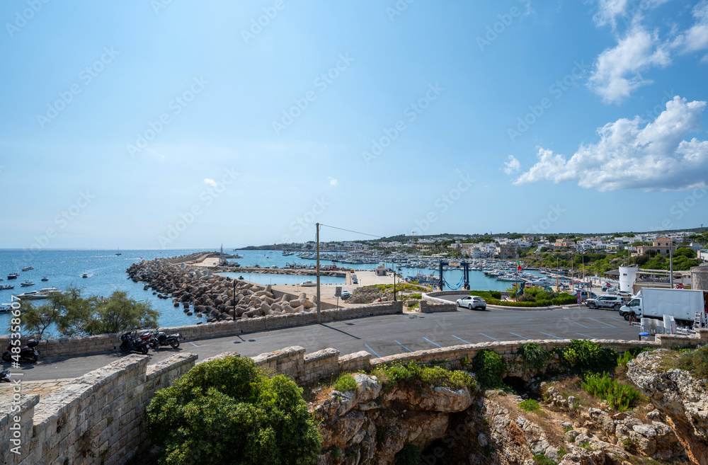 Santa Maria di Leuca, Puglia, Italy. August2021. Amazing top view of the marina, beautiful summer day.
