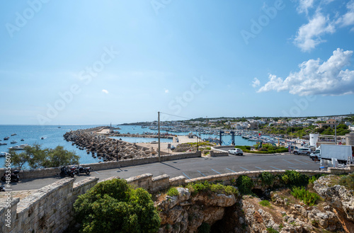 Santa Maria di Leuca, Puglia, Italy. August2021. Amazing top view of the marina, beautiful summer day.