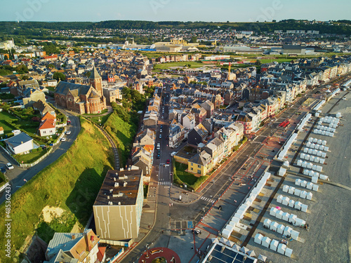 Canvas Print Picturesque panoramic landscape of Mers-les-Bains