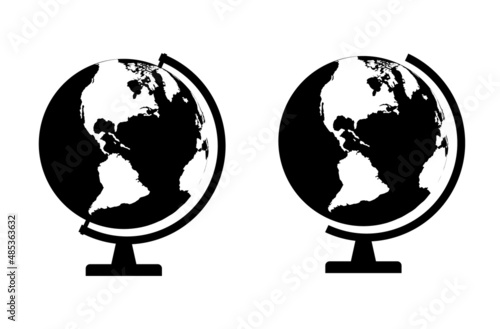 Globus map icon, Earth globe symbol, travel to world, plated for web, logo, website vector illustration