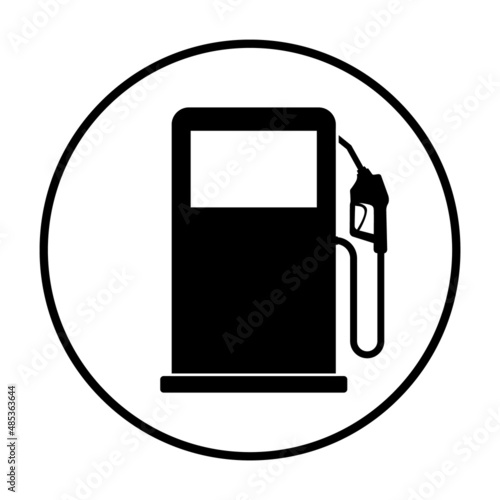 Gas station icon, nozzle isolated logo vector, pump gasoline design, oil power energy symbol