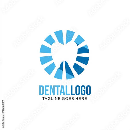 Dental logo design concept for dentist business name 