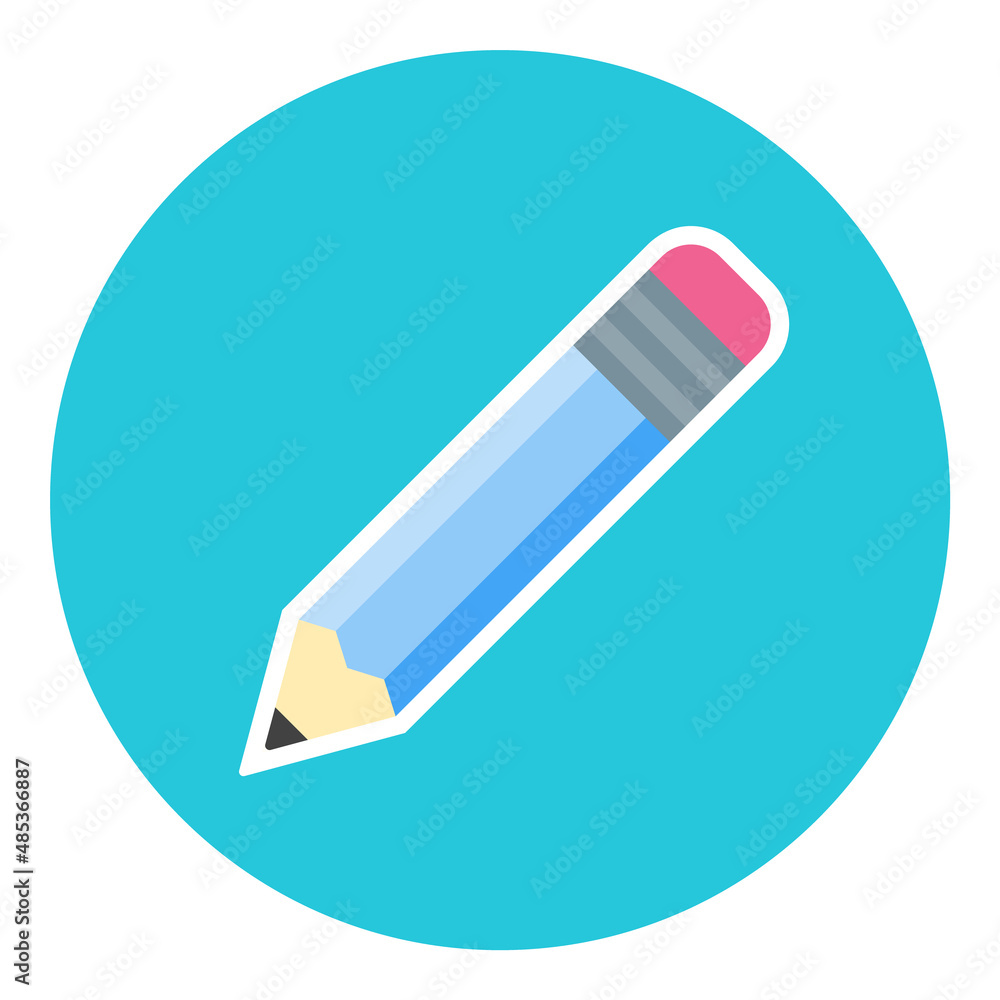 Pencil Flat Icon Isolated On White Background Pencil Flat Icon Isolated On White Background