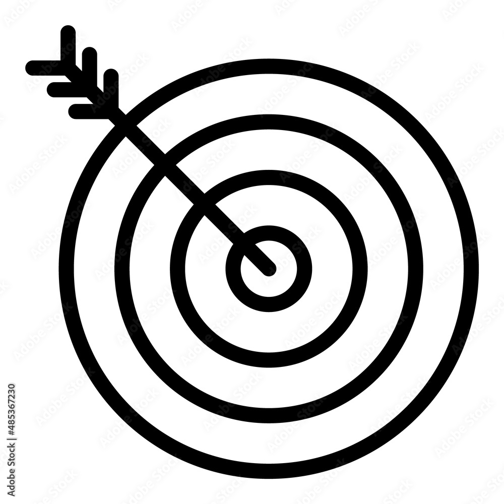 Business Target Flat Icon Isolated On White Background Business Target Flat Icon Isolated On White Background
