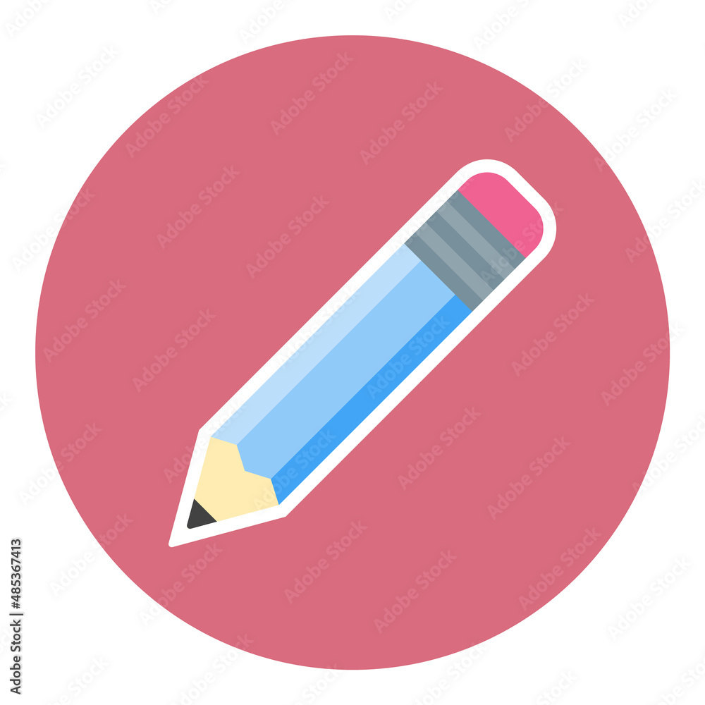 Pencil Flat Icon Isolated On White Background Pencil Flat Icon Isolated On White Background