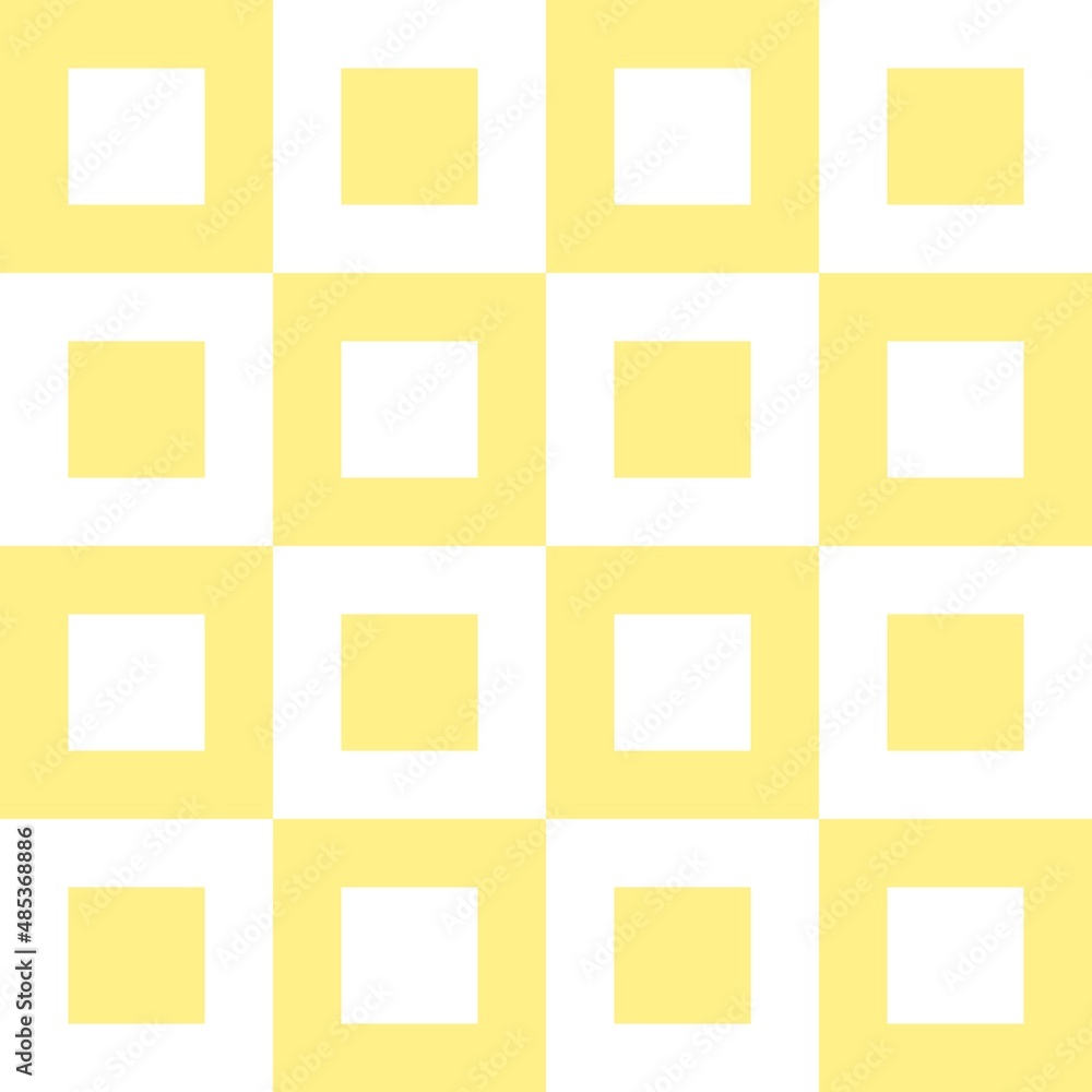 Yellow and white overlapping square shapes. Spring and easter feeling. Seamless repeat pattern. Background to use for posters, invitation cards, montage, scrapbooking or banners. Jpg illustration. Yellow and white overlapping square shapes. Spring and easter feeling. Seamless repeat pattern. Background to use for posters, invitation cards, montage, scrapbooking or banners. Jpg illustration.