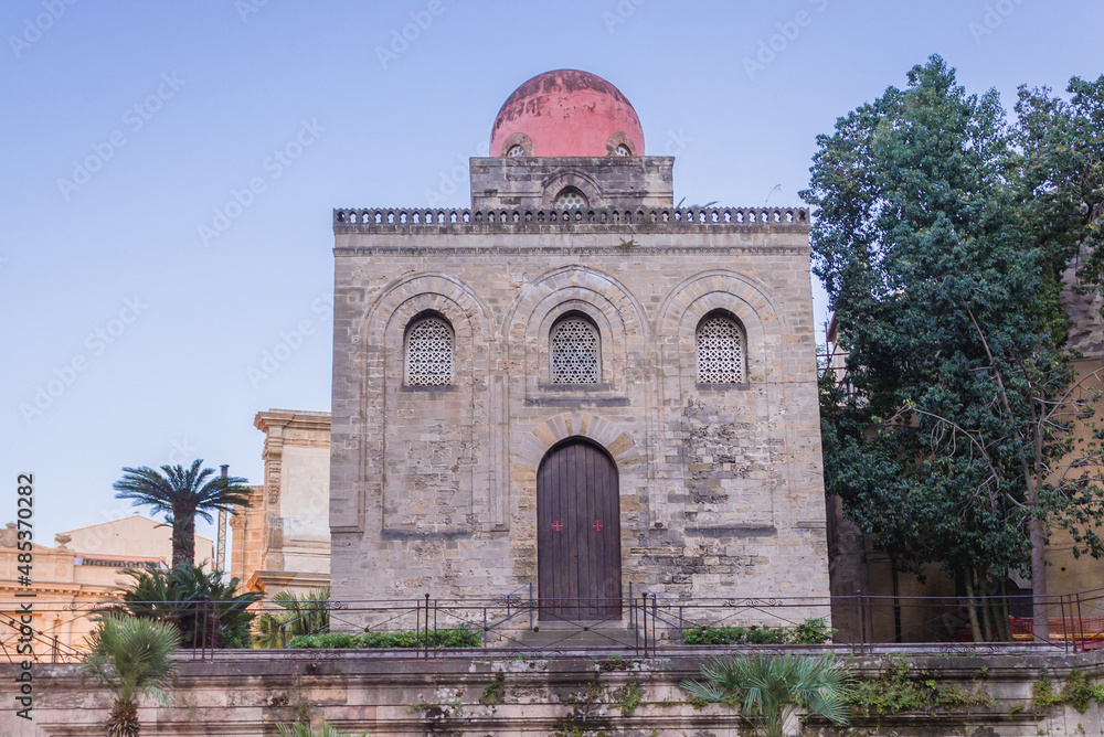 Exterior of San Cataldo Church located on Bellini Square in Palermo city, Sicily Island, Italy