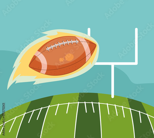 american football fire ball