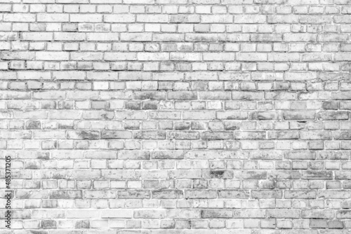 texture of old grunge white brick wall background 