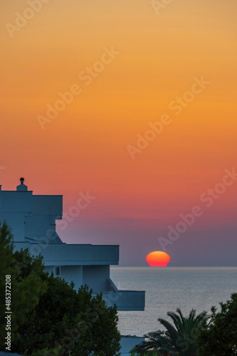 Fototapeta Naklejka Na Ścianę i Meble -  Sunset in Rodi Garganico, National park Gargano, Apulia, Italy