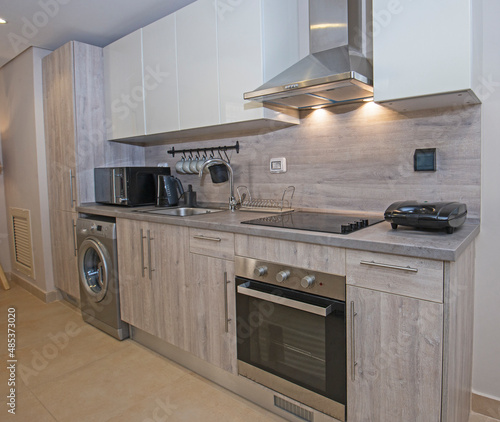 Modern kitchen in a luxury apartment