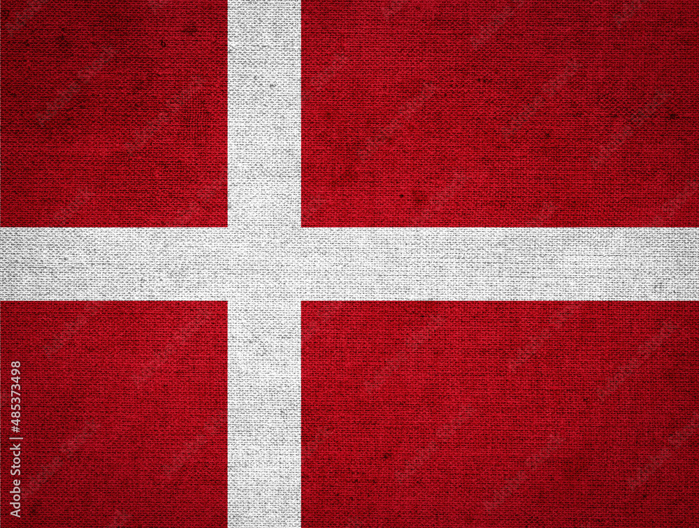 Denmark flag painted on old grunge paper Denmark flag painted on old grunge paper