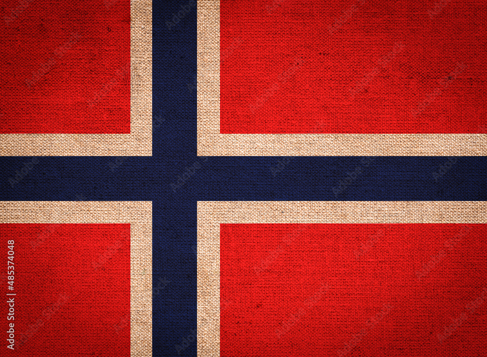Norway flag painted on old grunge paper Norway flag painted on old grunge paper