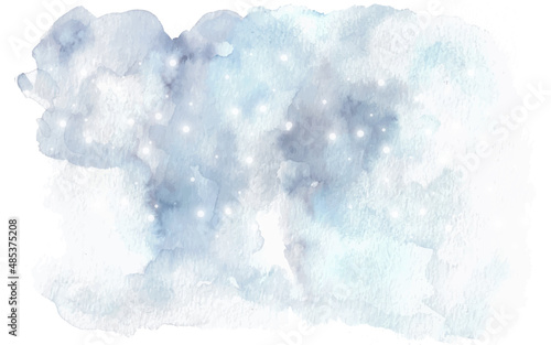 Splatter watercolor of winter theme