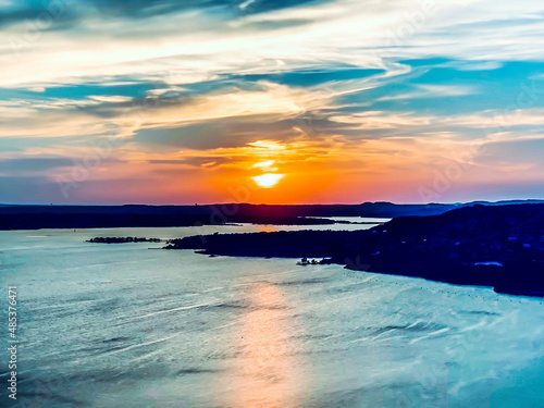 sunset over the sea