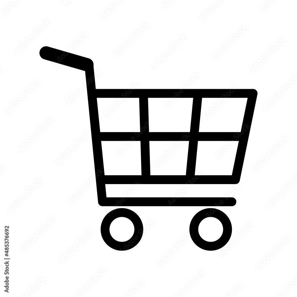 Shopping Cart Icon Vector On Trendy Design. Shopping Cart Icon Vector On Trendy Design.