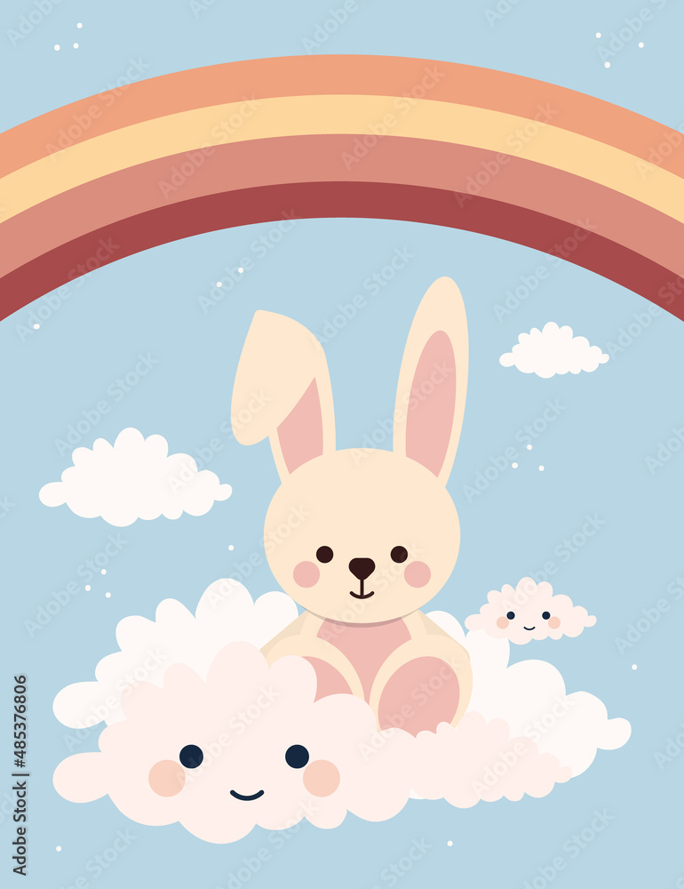 baby rabbit and clouds baby rabbit and clouds