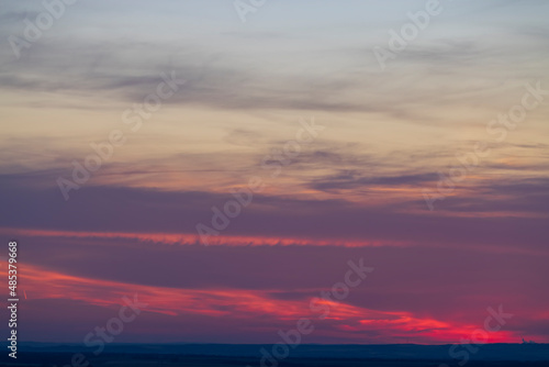 Beautiful sky with cloud before sunset