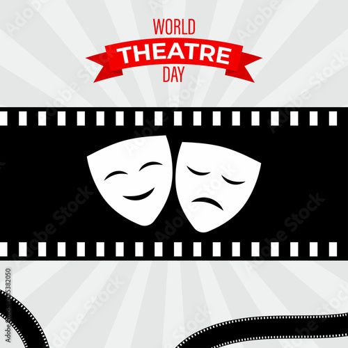 Vector illustration of World Theatre Day
