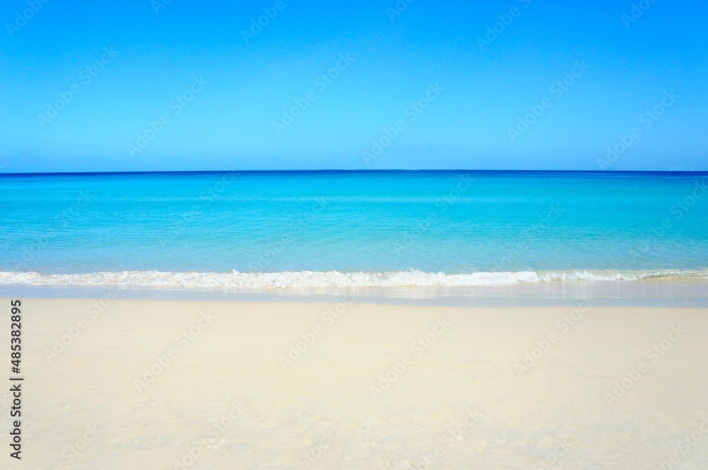 Beach Sea Sky Ocean Blue Horizon White Sand Beautiful Tropical Island Summer Relax Paradise. Beach Sea Sky Ocean Blue Horizon White Sand Beautiful Tropical Island Summer Relax Paradise.